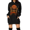 Casual Dresses Halloween Funny Pullover Women's Dress Round Neck Long Sleeve Pumpkin Pattern Loose Versatile Sweatshirt