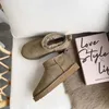 Femmes hiver Ultra Mini botte concepteur australien plate-forme bottes pour hommes en cuir véritable chaud cheville fourrure chaussons luxueux Shre 111