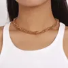 Kettingen Eenvoudig metalen nisontwerp Choker Kruis gevlochten gepersonaliseerde draaiketting