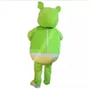 2024 Costume da mascotte orsetto gommoso verde Abiti da personaggio dei cartoni animati di alta qualità Abiti da carnevale di Natale Abiti da adulto per feste di compleanno Abiti da esterno