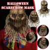 Party Masks Scarecrow Mask Horror Halloween Mask Creative Gift Cosplay Mask Halloween Party Cosplay Costume Spooky Party Carnival Supplies#3 Q231007