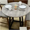 Toalha de mesa 65-180cm impermeável redonda transparente elástica bordada er pvc simples conveniente cozinha catering protetor toalha de mesa gota deli dhf5u