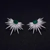 GODKI marque populaire luxe cristal Zircon Stud étincelle forme fleur boucles d'oreilles bijoux de mode pour les femmes 290l