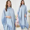 Vestidos casuais roupas do oriente médio mulheres borlas comprimento total vestido muçulmano islâmico solto abaya kaftan dubai moda vestido marroquino robe