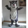 Costume da mascotte gatto selvatico Abiti da personaggio dei cartoni animati di alta qualità Abiti da carnevale di Natale Abiti da esterno per feste di compleanno per adulti