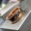 anéis para mulheres designer anel de casamento totalmente perfurado vans cleef anéis trevo de quatro folhas qualidade luxo aço inoxidável zircão jóias presente de natal 18k
