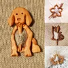 Broches en bois motif Animal broche broche pull châle écharpe boucle fermoir mignon fait à la main Costume accessoires bijoux cadeaux