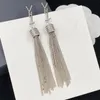 Modeontwerper Charm Dangle Kroonluchter oorbellen letter aretes voor dames vrouwen Partij bruiloft liefhebbers cadeau verlovingssieraden voor Br242Z