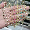 Chaînes 5 mètres en forme de coeur chaîne collier accessoires émail bijoux colorés beau cadeau 9777
