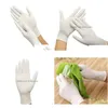 Disposable Gloves 100Pcs Latex White Non-Slip Laboratory Rubber Protective Household Cleaning Products Drop Delivery Home Garden Kit Dhzmk