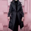 Damen Trenchcoats 2023 Winter Daunen Baumwolle Gefütterte Jacke Frauen Hohe Qualität Über Knie Schlank Verdicken Warme Mantel Weibliche Solide damen Mantel