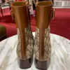 2023 Новые бренды ботинки Angle Boots G Дизайнер буквы Martin Desert Женские классические модные ботинки зимние кожаные сапоги толстые каблуки женская обувь