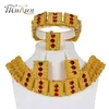Mukun Turkey Big Nigeria Kobiet Zestawy biżuterii Dubaj Gold Kolor Zestaw biżuterii ślubne ślubne afrykańskie koraliki Akcesoria Design331z