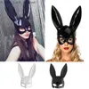 Party Masks Half Face Rabbit Mask Black White Halloween Mask Christmas Bar Masquerade Party Rabbit Ears Masks Sexy Cosplay Props Q231009