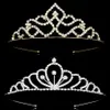 Nya modekristallbarretter Brudkidflickor Tiaras och kronor Rhinestones pannband för kvinnor Brud Bröllop hårtillbehör266U