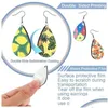 Porte-clés Lanyards Porte-clés Lanyards Sublimation Boucles d'oreilles vierges Inachevé Teardrop Transfert d'impression Pendentif pour bijoux DIY Dh7Oc