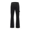 Mäns jeans Urban Streetwear Flare Pants Black Wide Leg Hip Hop Splashed Ink Trousers Men Patchwork Slim Fit Denim For276s