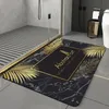 Tapis Tapis de salle de bain en marbre noir Diatomite tapis de bain de sol de luxe à séchage rapide tapis d'entrée en caoutchouc antidérapant absorbant tapis de couloir 231007