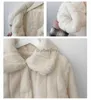 Women's Fur Faux Fur PLAZSON Winter Faux Rabbit Fur Coat Women Lapel Long Sleeve Fake Mink Fur Casual Fe Jacket Warm Outerwear L231007