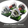 El Tutarlar 4 PCS Dumbbell Dinlenme Barbell Ekran Stand Aksesuar Fitness Sağlam Braket Plastik Standlar Egzersiz Ekipman Tutucu 231007