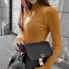 Women's Sweaters Sweater Shirt Sleeved Turtleneck Girl Warm Winter Slim Female Half Thick