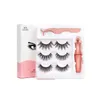 False Eyelashes Natural Magnetic Eyeliner Set Handmade 3 Pairs Thick Fake Lashes With Tweezer Drop Delivery Health Beauty Makeup Eyes Dhg8R