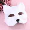 Party Masks Mask Masks Animal Fox Cosplay Masquerade Halloween Furry Party Face Half Costume Blank Therian Cat Carnival Hallween Diy Stage Q231007