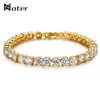 Noter Tennis Armband Män pojkar Micro Crystal Braslet Male Hand smycken Charm Gold SilverColor Chain Link Braclet Armband285C