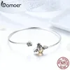 Bangle 925 Sterling Silver Crystal Yellow Bee Bangle Silver Cute Insect Bracelets for Women Birthday Gift Fine Jewelry SCB104 231005