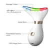 Face Care Devices LED Pon Therapy Heating Neck Double Chin Removal Massager Skin Lifting Tighten Vibration AntiAging Device Beauty 231007