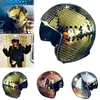Party Hats Classic Disco Ball Helmet Mirror Glitter Ball Helmets Hat For Club Bar Party Full Glass Reflective Motorcycle Helmets For Cowboy 231007