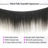 Syntetiska peruker 30 32 40 tum brasiliansk kinky rak mänskliga hårbuntar remy 134 st wefts yaki 231006