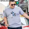 Męskie koszule Summer Men Botton Tshirt Letter z krótkim rękawem w stylu Cinese Lose Tees Tops plus rozmiar 10xl 12xl 14xl 16xl Soft 64 66 68 70