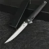 Taktyczne oznaczone M390 Lekki składany nóż kieszonkowy Czarny nylon uchwyt Outooor EDC Hunting Camping Nóż Risba Riska EDC narzędzie 7096 7097 3810