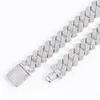 Bracelet en argent pour hommes, 6mm, 8mm, 10mm, 12mm, 15mm, couleur d Vvs Moissanite, diamant, chaîne à maillons cubains, en Stock