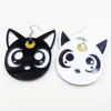 Pendientes colgantes de dibujos animados Harajuku Anime Luna gato negro encantador Cosplay gota joyería acrílica para mujeres Fashion172y