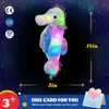 Plush Dolls 40cm Seahorse Colorful LED Light Toys Musical Soft Cute PP Cotton Light up Stuffed Animals for Girls Birthday Gift Toy 231007