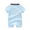 Neugeborenen Baby Strampler Mädchen und Jungen Kurzarm Baumwolle Kleidung Designer Marke Brief Drucken Säuglings Baby Strampler