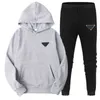 Heren trainingspak Designer Hoodie en broek Set Basketbal Street Wear Sweatshirt Sportkleding Merk Katoen Materiaal Gebreide tweedelige set kleding heren