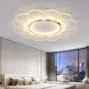 天井照明シンプルな家モダンベッドルームランプ超薄型フラワーLEDランプインターネット