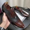 Kleidschuhe Brogue Echtes Leder Gentleman Herren Formeller Anzug Hochzeit England Trendige Karriere Büroarbeit Größe 37-46