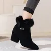 Bottes d'hiver Style épais pour femmes, chaussures grande taille, prix chauds, cheville courte en peluche