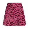 Röcke 80er Jahre Punk Ästhetisch Rosa Leopard Tiermuster Minirock Damen Trend 2023 Für Frauen