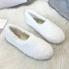 Dress Shoes Winter Luxury Moccasins Femme Cotton Women Warm Plush Loafers Curly Fur Flats Woman Slippers 231006