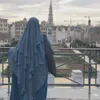 Abbigliamento etnico Abaya per le donne Musulmane Pianura Hijab Berretti Sciarpa Copricapo Indumento di preghiera Copricapo Dubai Arabia Turchia Indonesia