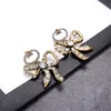 luxury designer fashion Charm earring aretes brass high quality bow earrings ladies party lovers gift jewelry230t