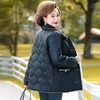 Kvinnors dike rockar Autumn Winter Velvet Coat Women 2023 Fashion Down Cotton Jacket Lossa ren färg Ytterkläder Pocket Jackets Kvinna