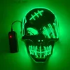 Party Masks Halloween Luminous Scary Skull Mask LED Light Up Horror Skeleton Mask Carnival Bar Party Props Neon Glowing Skull Mask Costumes Q231009