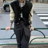 Giacche da donna Giacca da baseball coreana chic retrò patchwork Studente Cappotto corto allentato casual Colore Ragazza sportiva Autunno