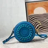 Bolso cruzado redondo para mujer, bolsos de hombro, bolso de mano de diseñador de alta calidad, bolso de cuero genuino, decoración de Hardware dorado de piel de vaca, bolsos de alta calidad